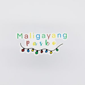 Maligayang Pasko Aufkleber, Weihnachtsbeleuchtung, Philippinen, Tradition, Philippinischer Aufkleber, Frohe Weihnachten