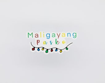 Maligayang Pasko Sticker, Weihnachtslichter, Philippinen, Tradition, Philippine Sticker, Filipina Sticker, Weihnachtsaufkleber, Frohe Weihnachten