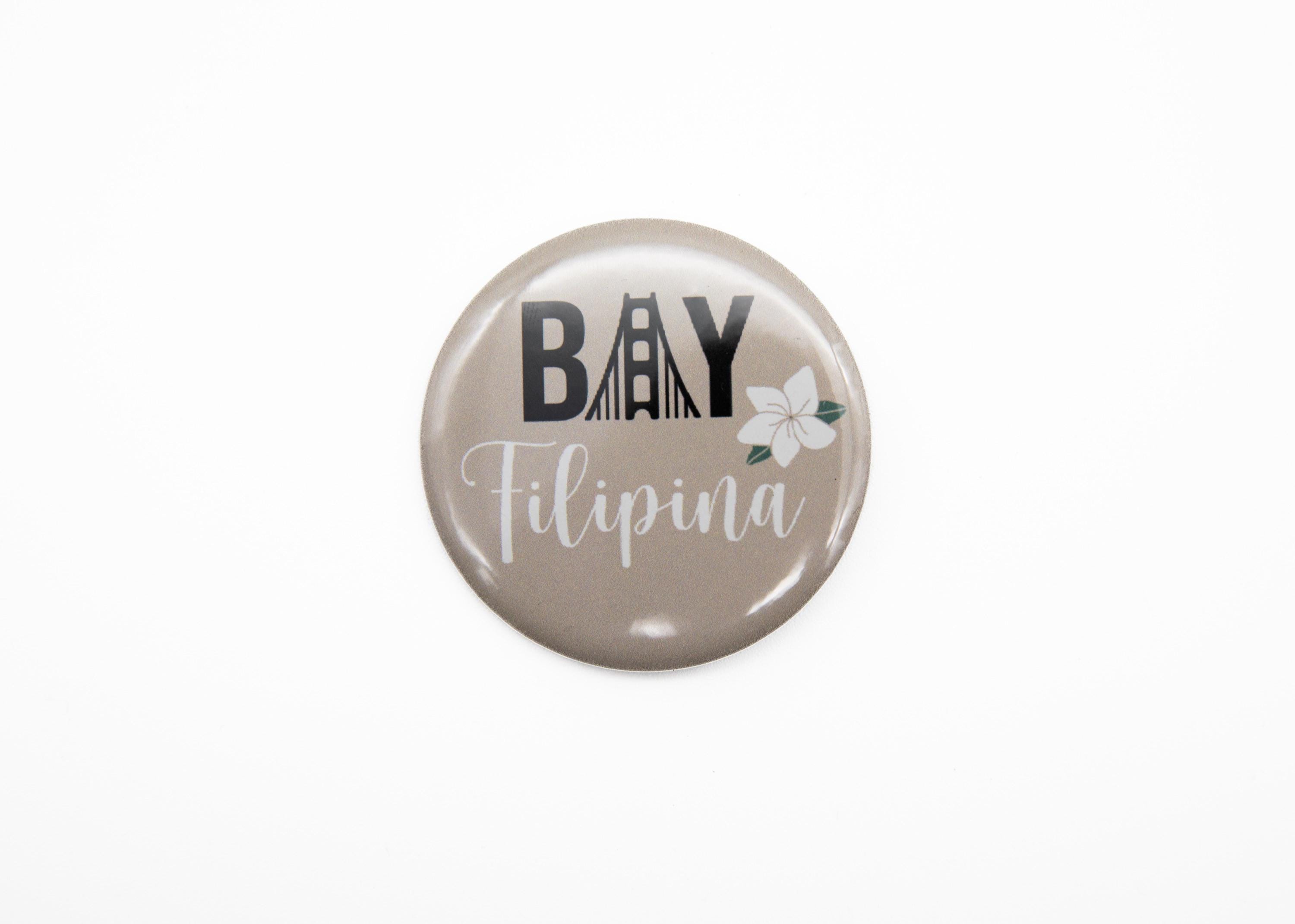 Hella Pinay Button, Bay Filipina Button, Round Filipino Button, Bay ...