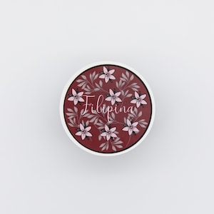 Philippinischer Blumenaufkleber, Sampaguita-Blume, philippinische Aufkleber, Philippinen, Pinay, Filipina, Jasminblume, hübsche Blumen, Blumenaufkleber