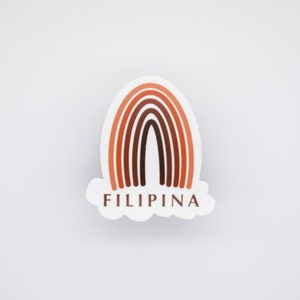 Filipina Sticker, Filipina Rainbow Sticker, Filipina Orange Sticker, Orange Rainbow Sticker, Pinay Sticker, Filipino Sticker, Philippines