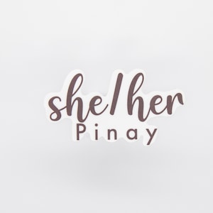Sie/Ihre Pinay-Aufkleber, Pinay-Aufkleber, Filipina-Aufkleber, Hydroflask-Aufkleber, Philippinen, Laptop-Aufkleber, Wasserflaschen-Aufkleber, Filipino, Sie