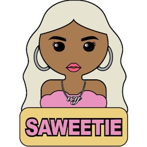Saweetie Aufkleber, Fillippino, Pinoy, Philippinen, Fillipina, Pinay, Wetterfest, Glänzend,