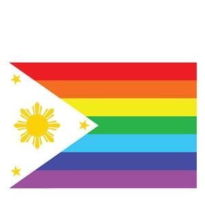 Regenbogen philippinischer Flaggenaufkleber, Filipino, Filipina, Pinoy, Pinay, Pinxy, LGBTQIA,