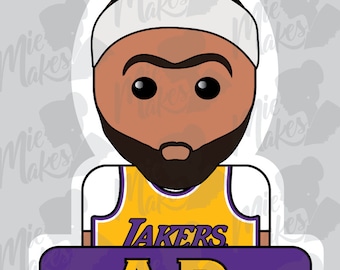 Anthony Davis Pegatina, AD, Los Angeles Lakers, NBA, LAL, Baloncesto