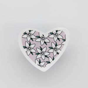 Sampaguitas, pegatina Sampaguita, pegatina filipina del corazón, pegatina floral, pegatina del ordenador portátil, pegatina de la botella de agua, Pinay, álbum de recortes