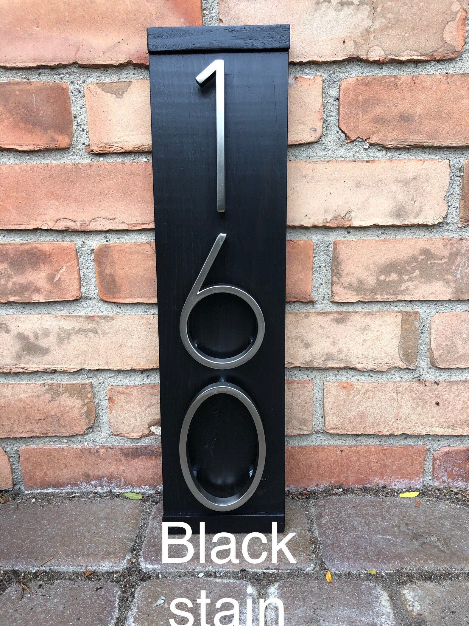 Vertical address plaque modern address sign housewarming Etsy