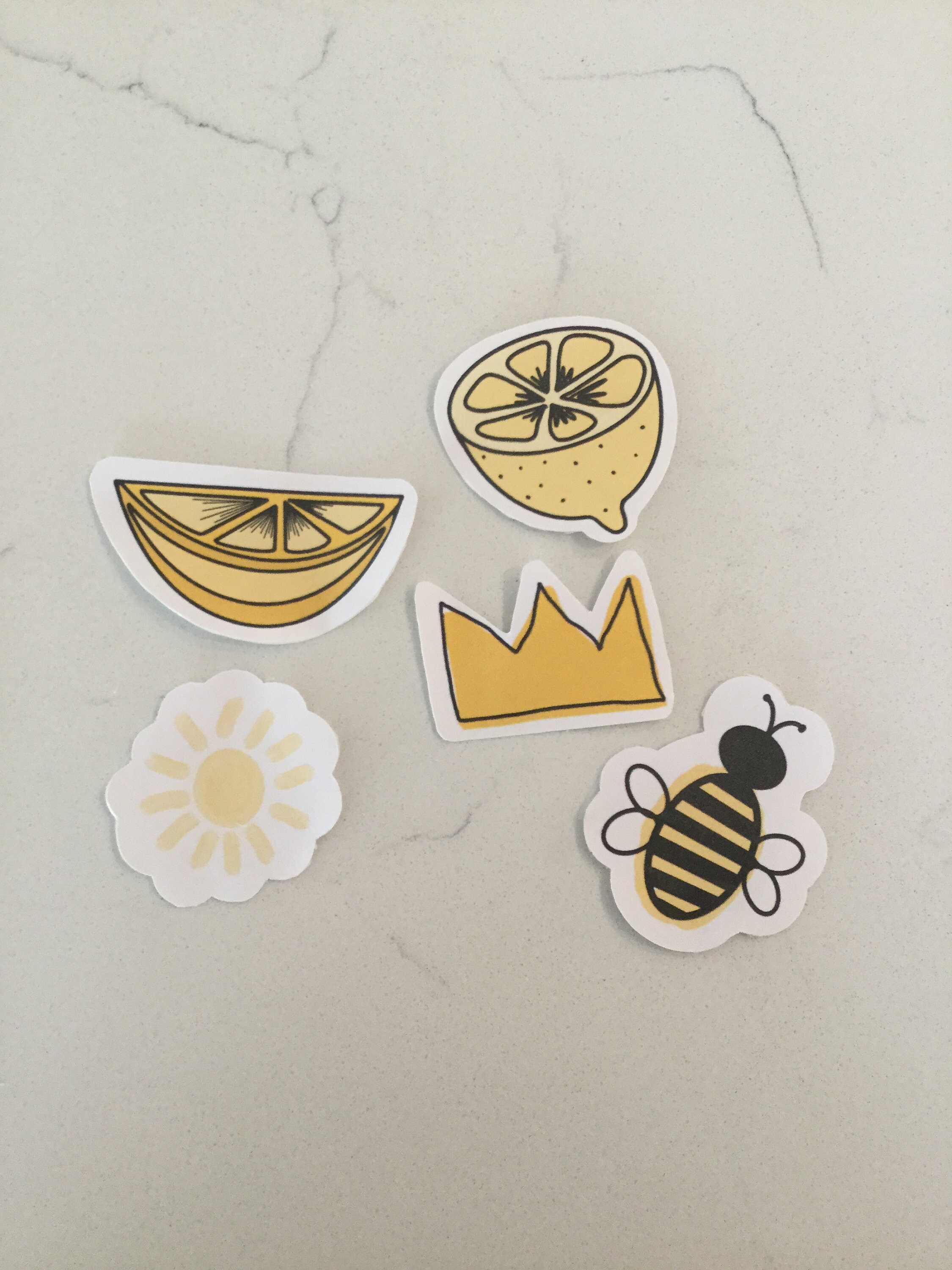 Yellow stickers Etsy