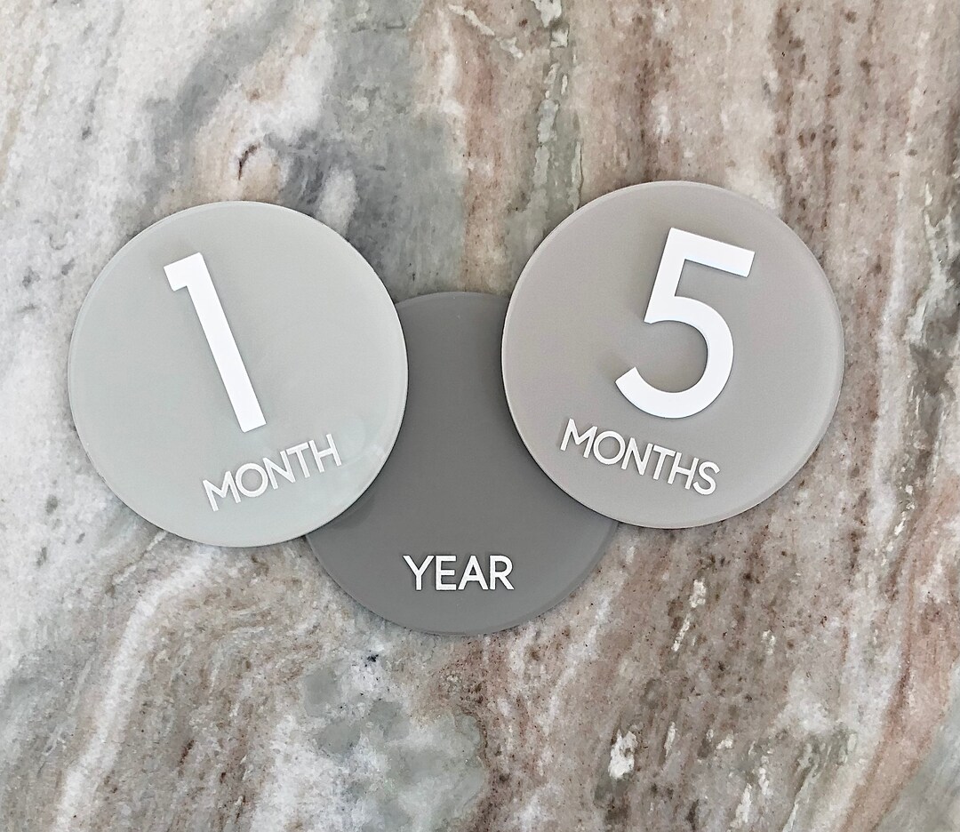 Acrylic Baby Milestone Markers | Newborn Photo Prop, Interchangeable ...