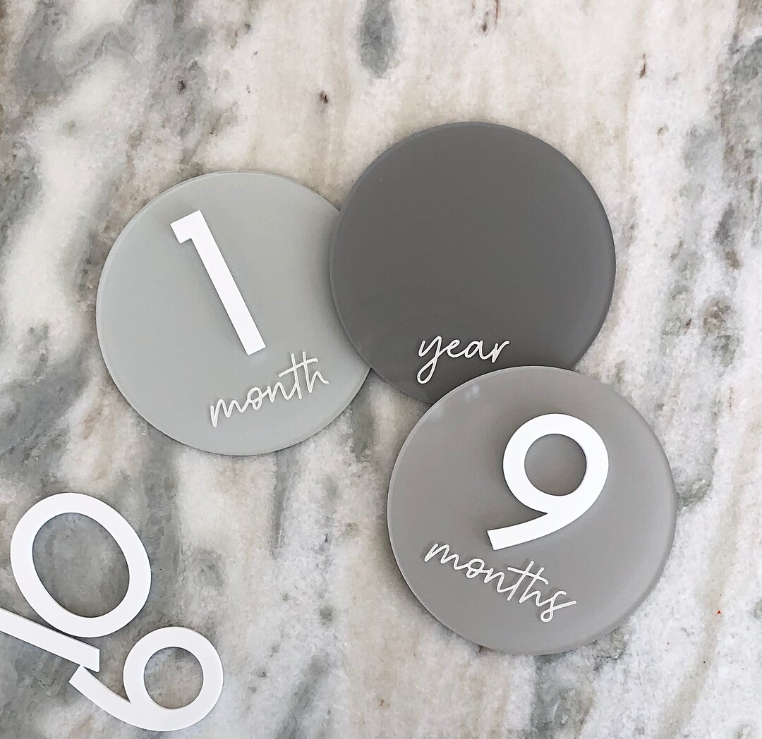 Acrylic Baby Milestone Markers | Interchangeable Photo Props - Etsy