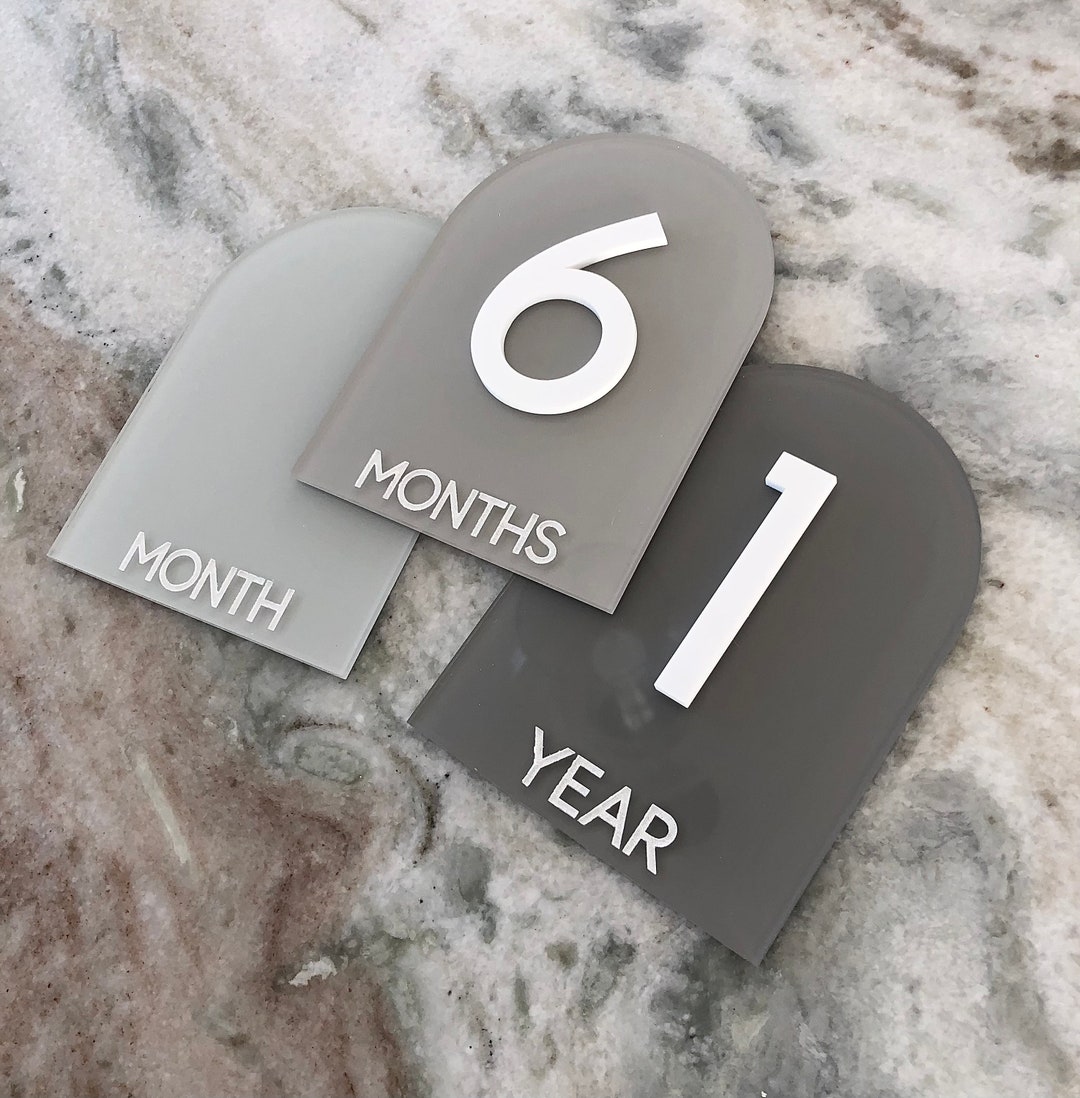 Acrylic Baby Milestone Markers | Interchangeable Photo Props - Etsy