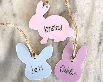 Personalized Easter Basket Tags | Easter Bunny Tags | Baby Easter Basket Tags | Personalized Easter Gift | Acrylic Bunny Name Tag