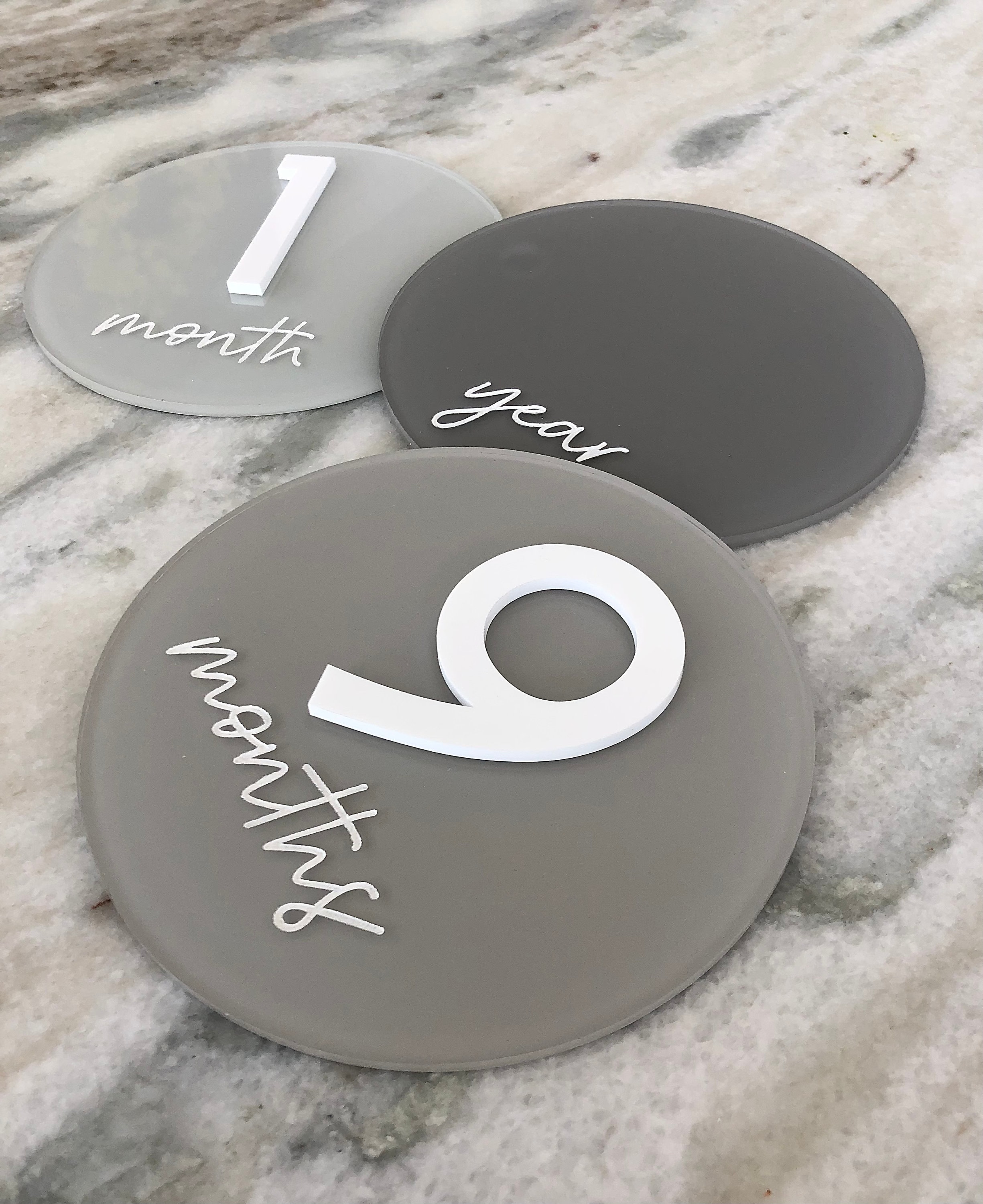 Acrylic Baby Milestone Markers | Interchangeable Photo Props - Etsy