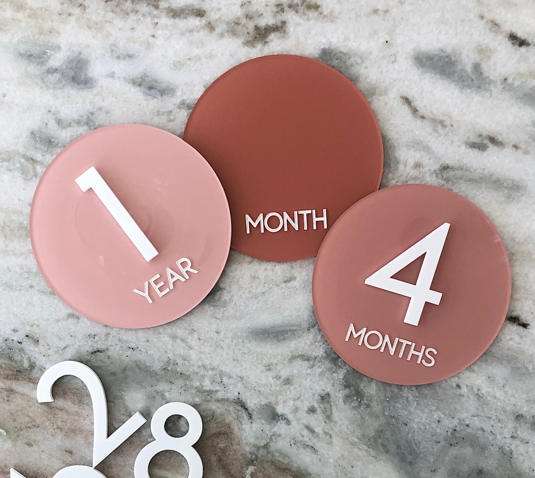 Acrylic Baby Milestone Markers | Interchangeable Photo Props - Etsy