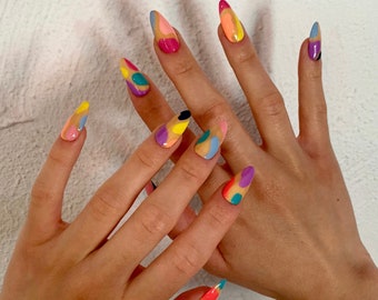 SPRINKLES - Colorful - Abstract - Luxury Press On Nails - La Petite Nail