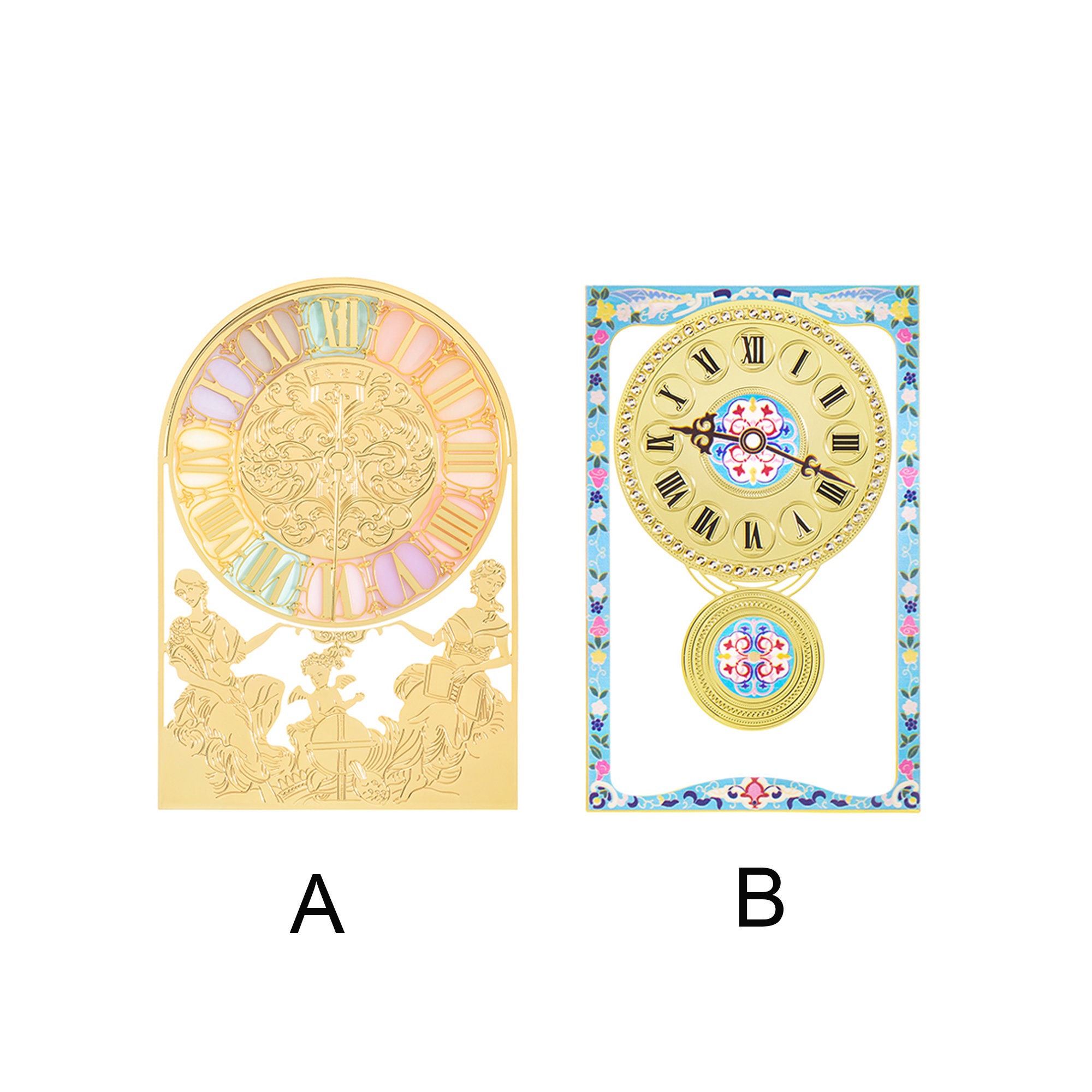 Clock Bookmarks Classical Metal Bookmarks Exquisite Golden Etsy