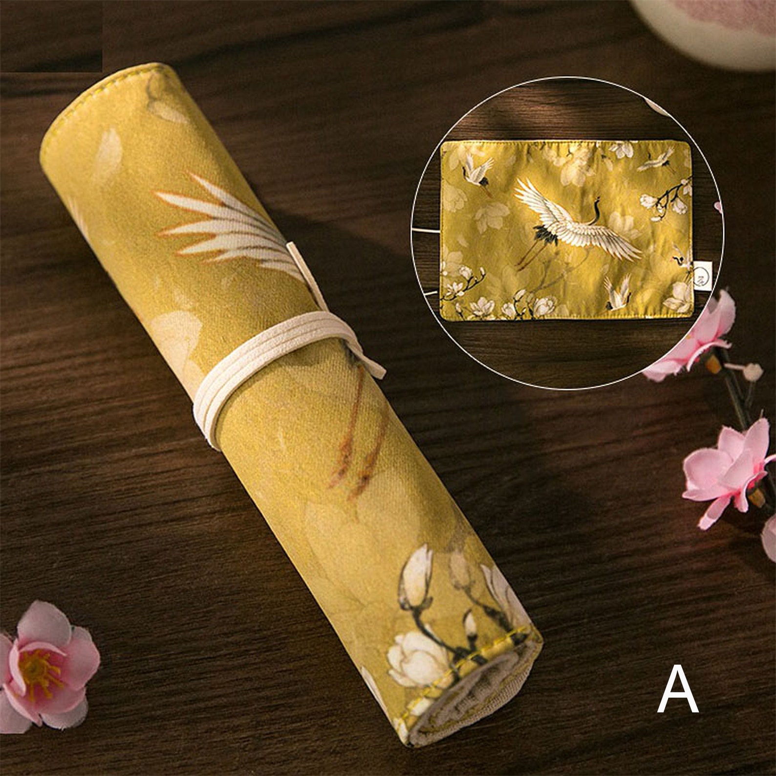 Chinese Style Pencil Case Cloth Art Pencil Case Court Style Etsy