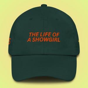 The Life of a Showgirl Hat | Embroidered Baseball Cap | TS Inspired Merch | Swiftie Aesthetic Adjustable Cap