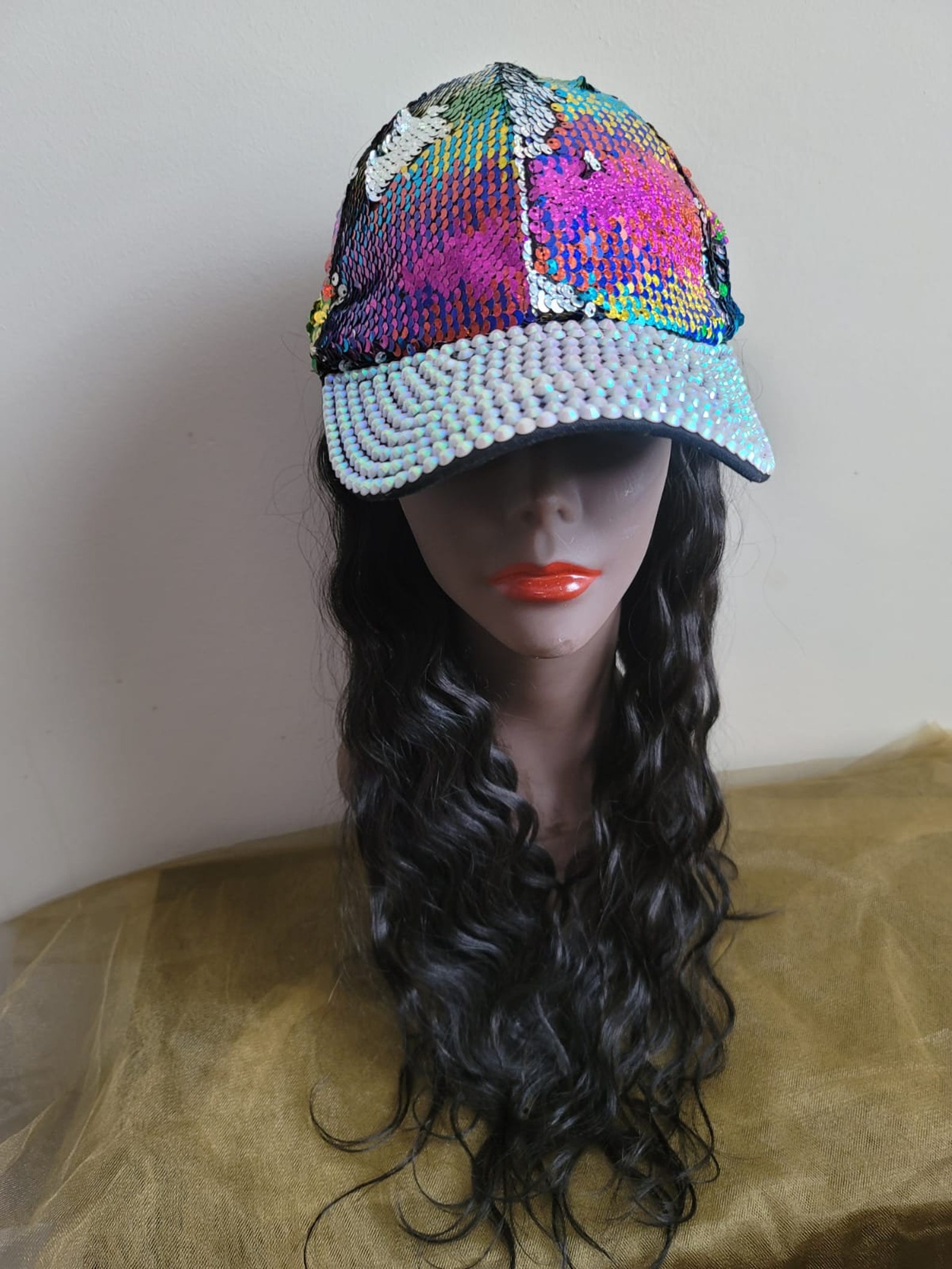 Bedazzled Wig Hat | Etsy