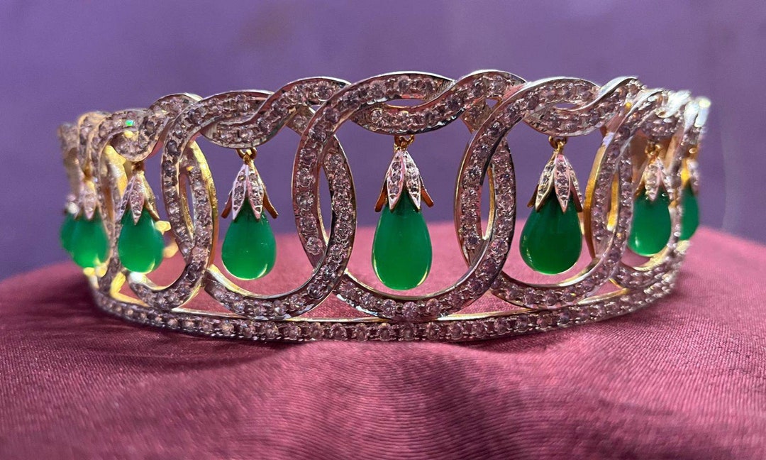 American Diamond Tiaras 15.25ct Diamond Silver Purity 92.5 Etsy