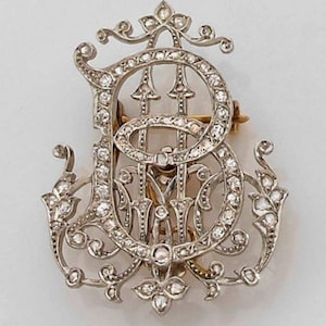 Beautiful American diamond (Zircon) and Silver Brooch, Silver Purity 92.5,Handmade Royal Brooch