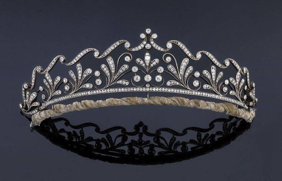 Victorian Rose Cut Diamond Tiaras, 8.12ct Diamond, Silver Purity 92.5 ,handmade Tiaras/crown - Etsy UK