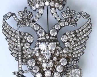 Beautiful American diamond (Zircon) Silver Brooch, Silver Purity 92.5,Handmade Brooch/ Royal replica brooch