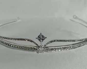 American Diamond Tiaras, 9.12ct Diamond,  Silver Purity 92.5 ,Handmade Tiaras/Crown