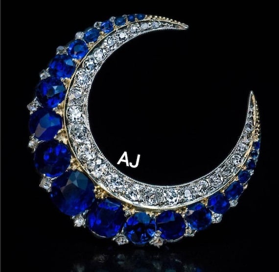 blue sapphire brooch