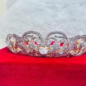 Victorian American Diamond Tiaras, 14.29ct Diamond,  Silver Purity 92.5 ,Handmade Tiaras/Crown / Wedding Tiaras/Crown
