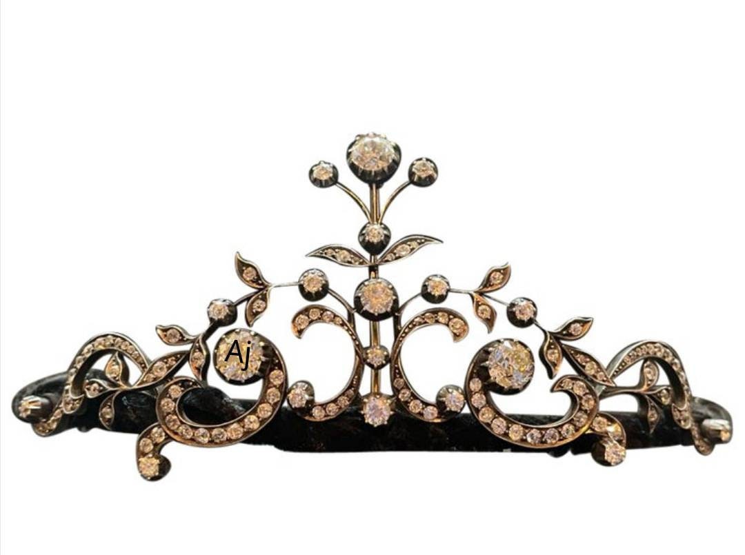 Victorian American Diamond Tiaras, 7.95ct Diamond, Silver Purity 92.5