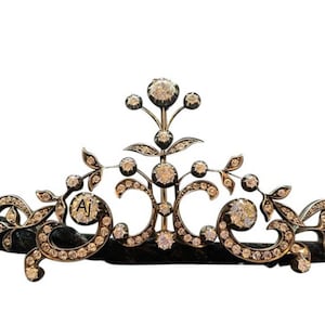 Victorian American Diamond Tiaras, 7.95ct Diamond,  Silver Purity 92.5 ,Handmade Tiaras/Crown / Wedding Tiaras/Crown