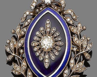Victorian Rose cut Diamond 1.64ct Diamond, Silver Purity 92.5,Handmade Brooch/Pendent