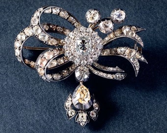 Beautiful American diamond (Zircon) Silver Brooch, Silver Purity 92.5,Handmade Brooch/ Stylish brooch