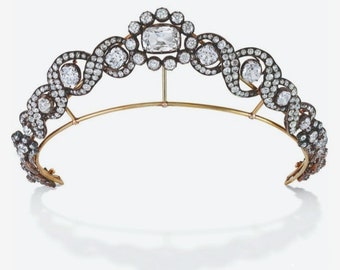 Victorian American Diamond Tiaras, Silver Purity 92.5 ,Handmade Tiaras/Crown / Wedding Tiaras/Crown
