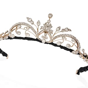 Victorian American Diamond Tiaras, 7.95ct Diamond,  Silver Purity 92.5 ,Handmade Tiaras/Crown / Wedding Tiaras/Crown
