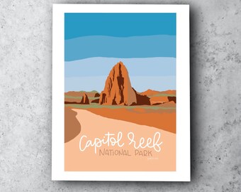 Capitol Reef National Park DIGITAL Travel Poster - INSTANT DOWNLOAD