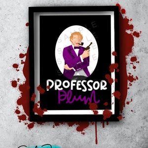Professor Plum – CLUE-Charakterkarten – Digitale Kunstwerke, Dateien herunterladen