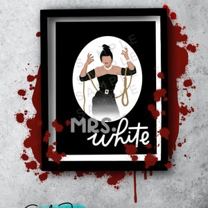 Mrs. White - CLUE-Charakterkarten - Digitale Kunstwerke zum Herunterladen von Dateien