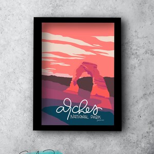 Arches National Park DIGITAL Travel Poster - INSTANT DOWNLOAD