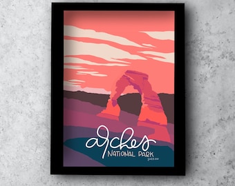 Arches National Park DIGITAL Travel Poster - INSTANT DOWNLOAD