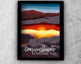 Plakat cyfrowy z podróży do Parku Narodowego Canyonlands - NATYCHMIASTOWE POBIERANIE
