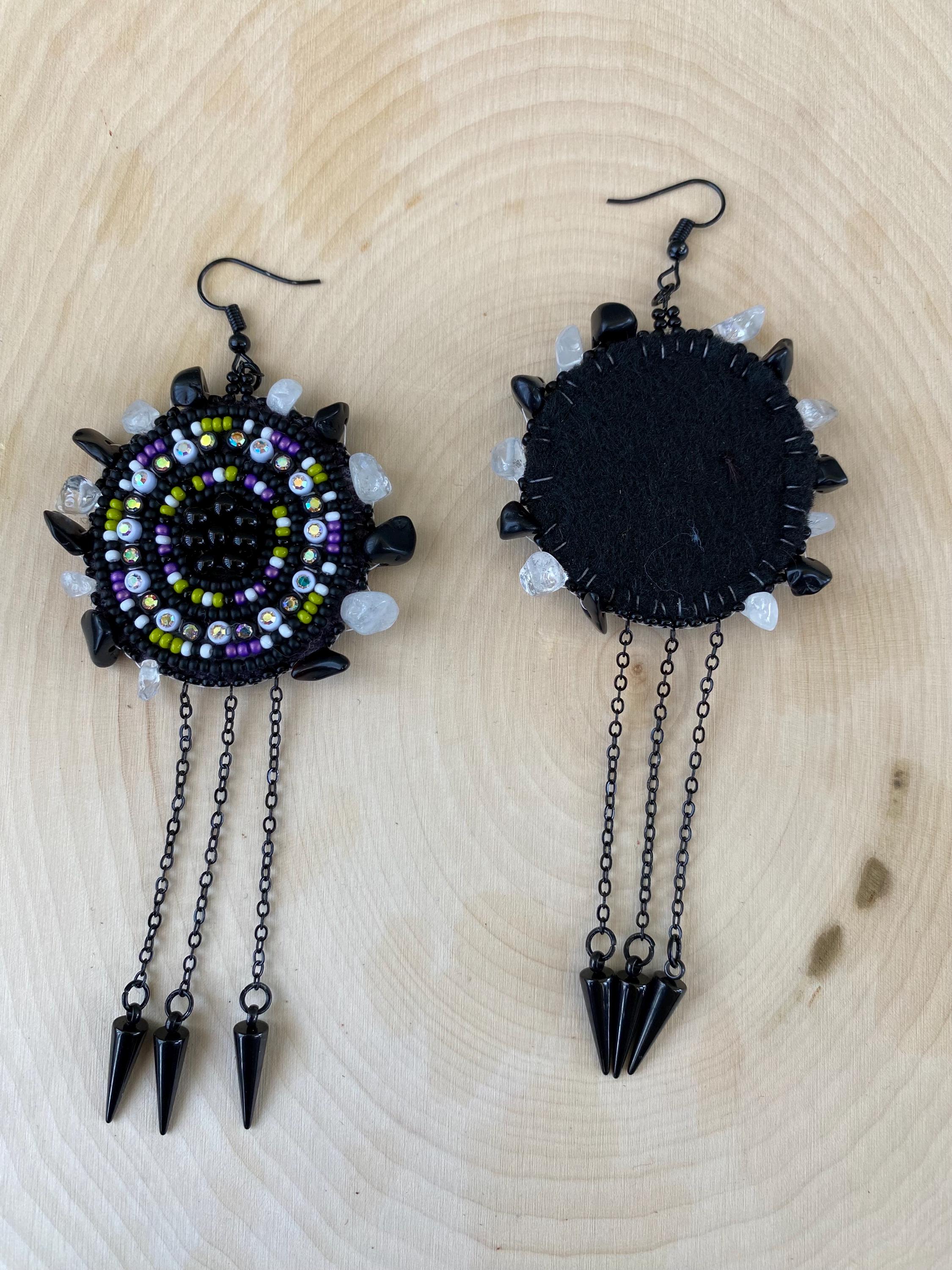 アクセサリー knuth marf beads pierced earrings/black knuth marf beads pierced earrings/black - アクセサリー安価