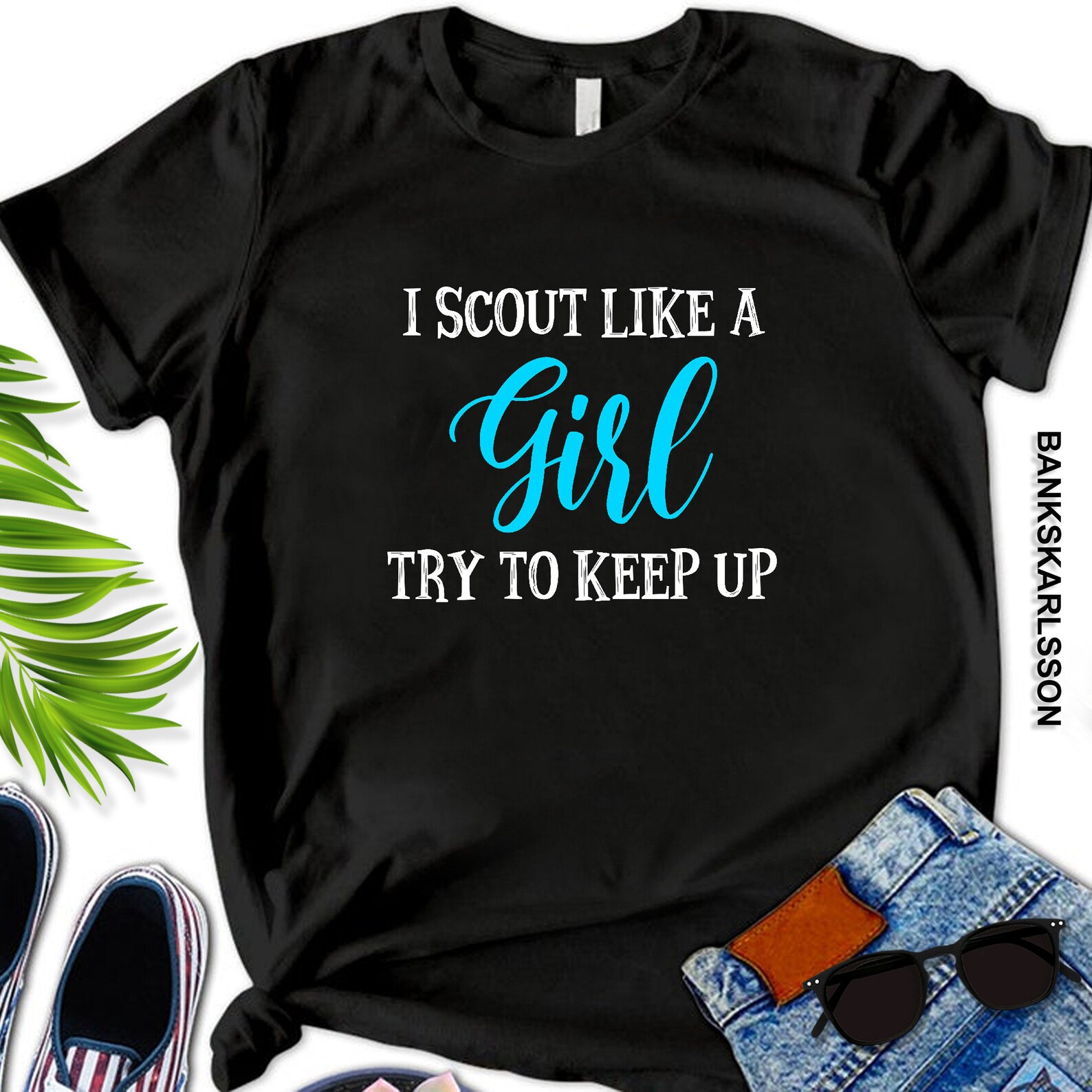I Scout Like A Girl TShirt Gift Etsy