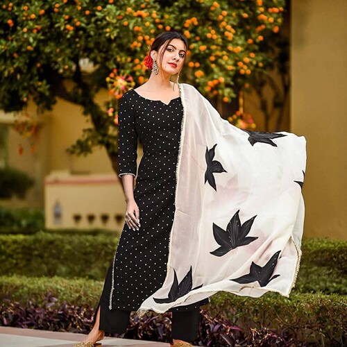 White Jaggo Night Punjabi Suit Phulkari 