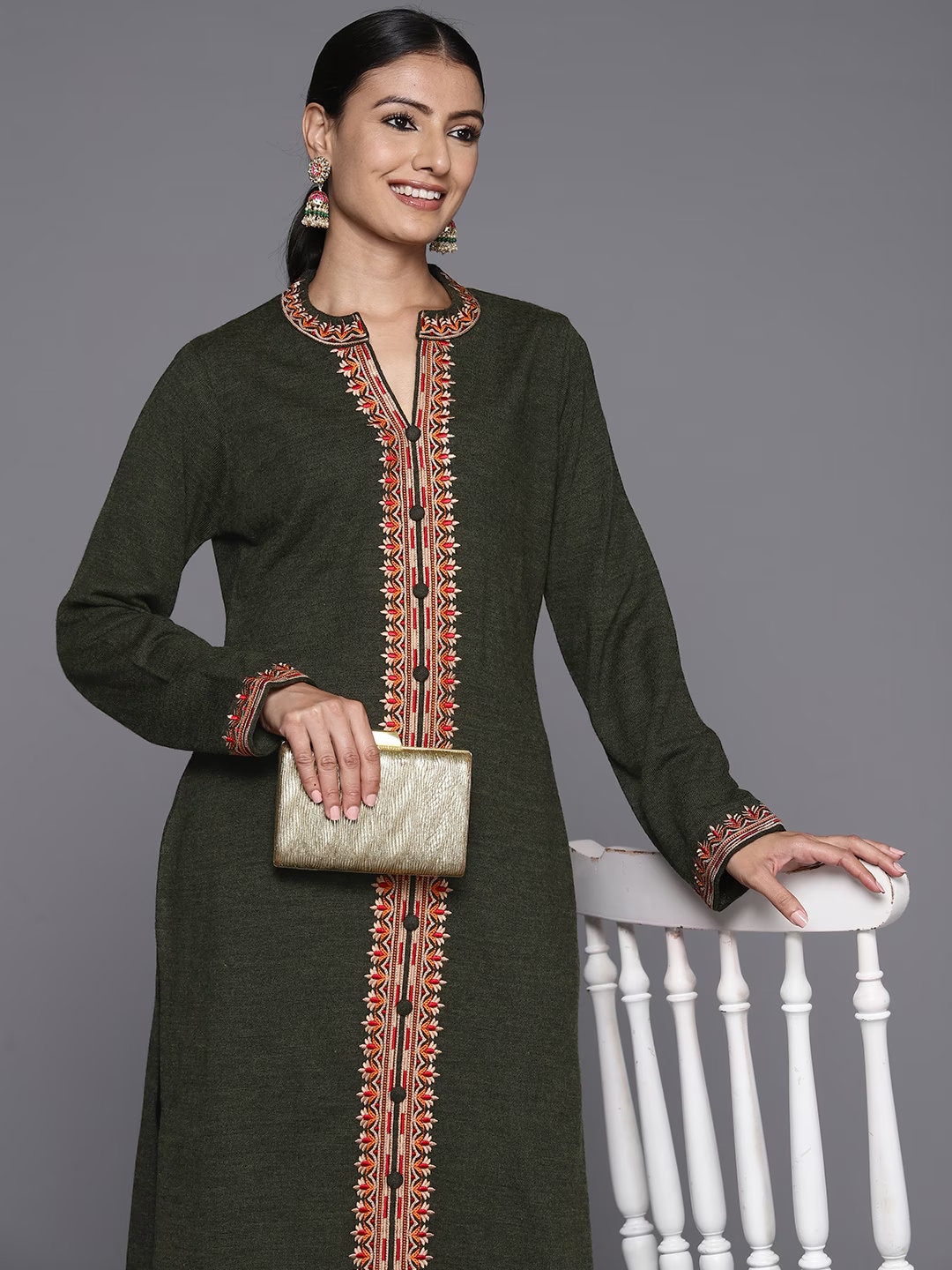 Ladies Quarter Sleeves Round Neck Woolen Kurti at Best Price in Ujjain |  Nakshi Ethnic