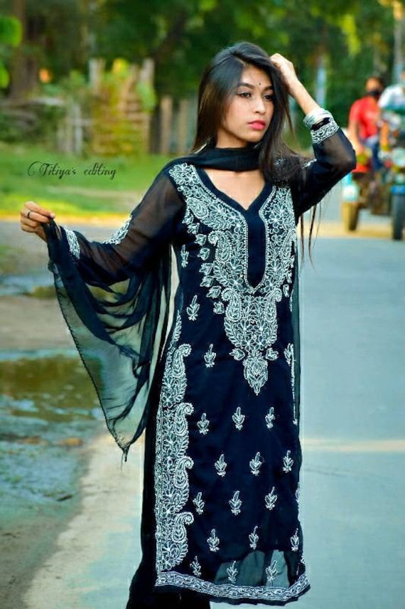 Chikankari Kurti Beautiful Chikankari Kurta With Inner Kurta Women