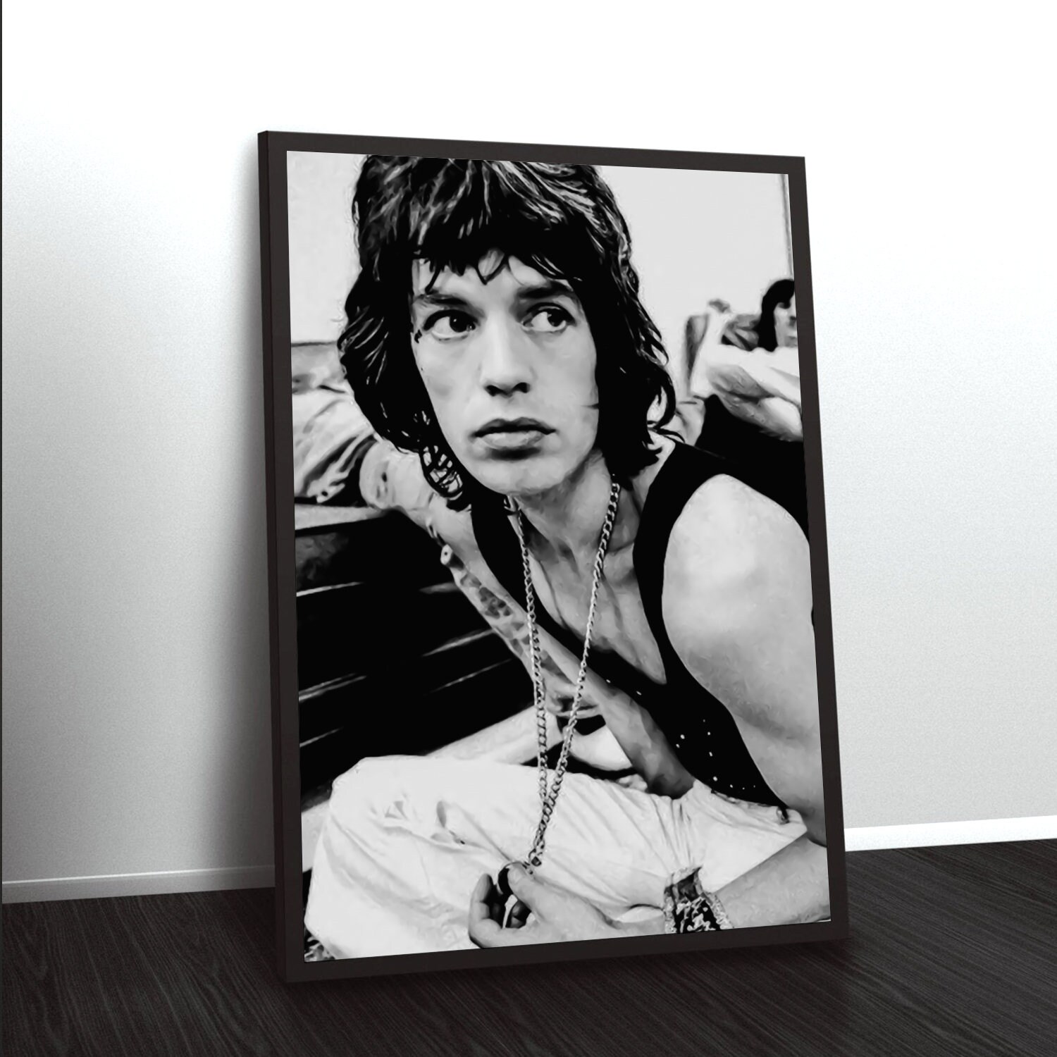 The Rolling Stones Poster Mick Jagger Canvas Wall Art Canvas Etsy