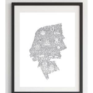 Nieuw huiscadeau • House Warming Gift • Battersea-print • Monochrome print • Home-print • Londen zwart-wit print • Kaartprint • Eerste huis