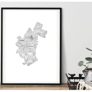 New Home Gift • House Warming Gift•  Crystal Palace Print • Monochrome Print• Home Print•London Black and White Print• Map Print •First Home